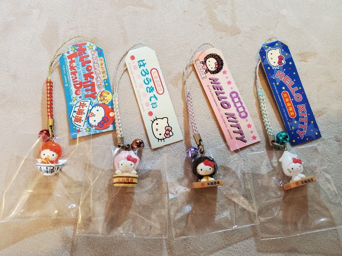 used☆サンリオ ハローキティ ご当地 根付け ストラップ まとめ レア